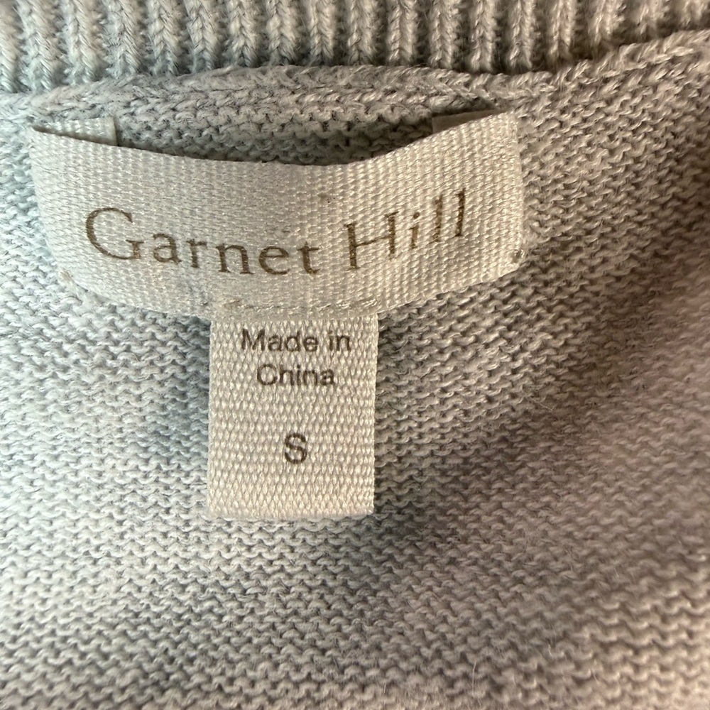 Garnet Hill Light Gray Linen Sweater Dress Size 2 - Picture 5 of 7